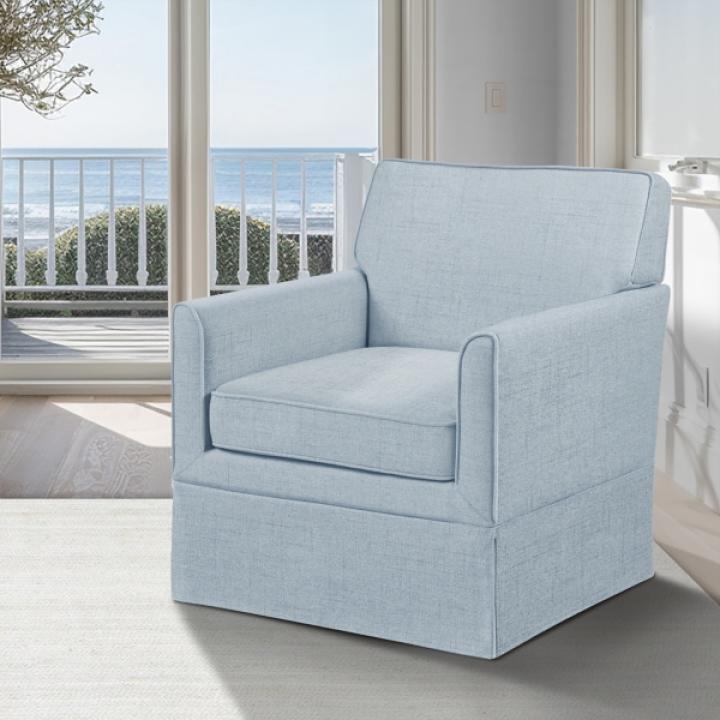 Light Blue Slipcover Armchair