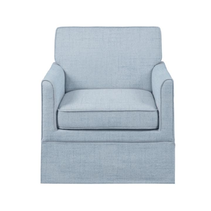 Light Blue Slipcover Armchair