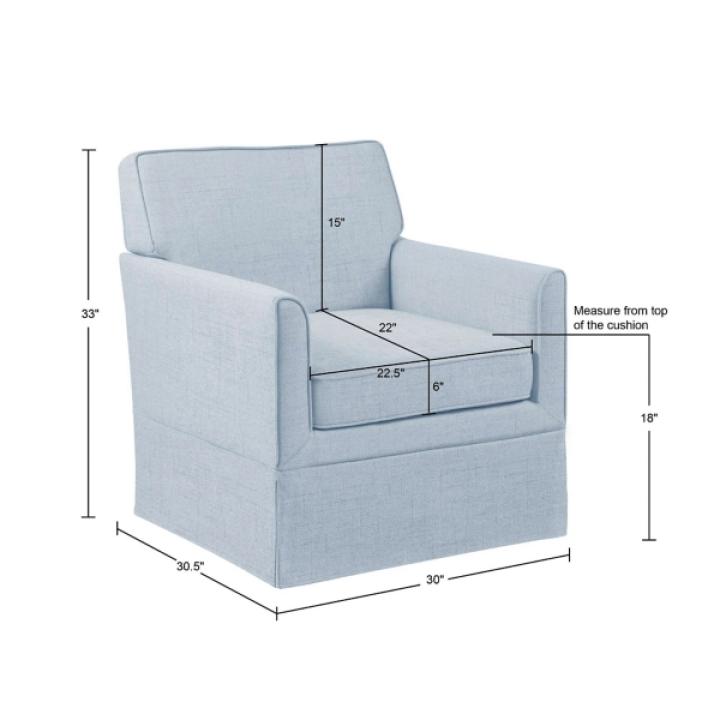 Light Blue Slipcover Armchair