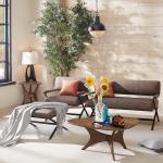 Walnut Triangle Modern Coffee Table