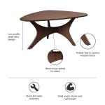 Walnut Triangle Modern Coffee Table