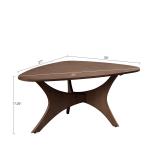Walnut Triangle Modern Coffee Table