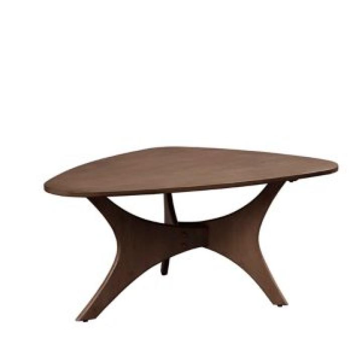 Walnut Triangle Modern Coffee Table