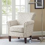 Tan Fretwork Accent Club Chair
