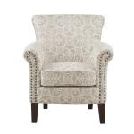 Tan Fretwork Accent Club Chair
