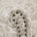 Tan Fretwork Accent Club Chair