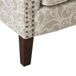 Tan Fretwork Accent Club Chair