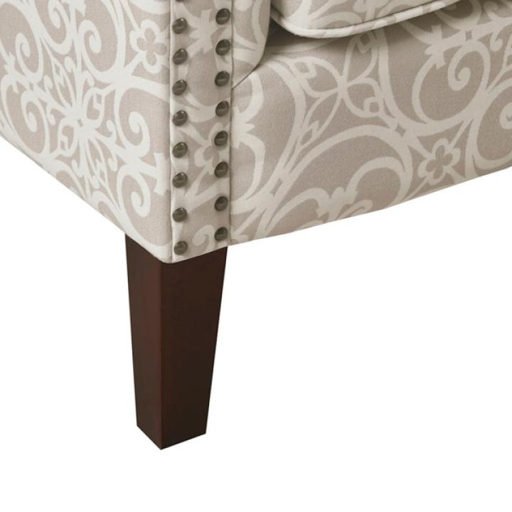 Tan Fretwork Accent Club Chair