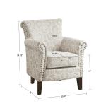 Tan Fretwork Accent Club Chair