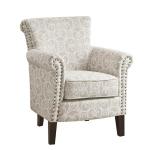 Tan Fretwork Accent Club Chair
