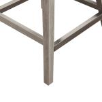Gray Upholstered Wood Swivel Counter Stool