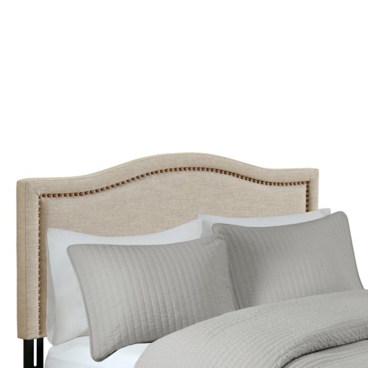 Tan Upholstered Augusta King Headboard