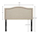 Tan Upholstered Augusta King Headboard