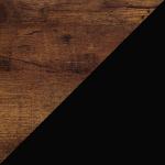 Black Two-Tone Pull-Out Drawer Accent Table