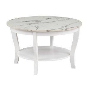 White Marble Round Coffee Table