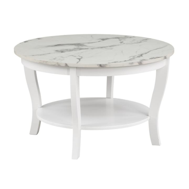 White Marble Round Coffee Table