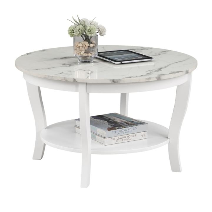 White Marble Round Coffee Table