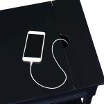 Black Wood Charging Traditional Accent Table