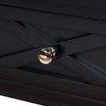 Black Wood Charging Traditional Accent Table