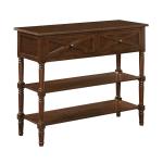 Brown Wood Traditional Console Table