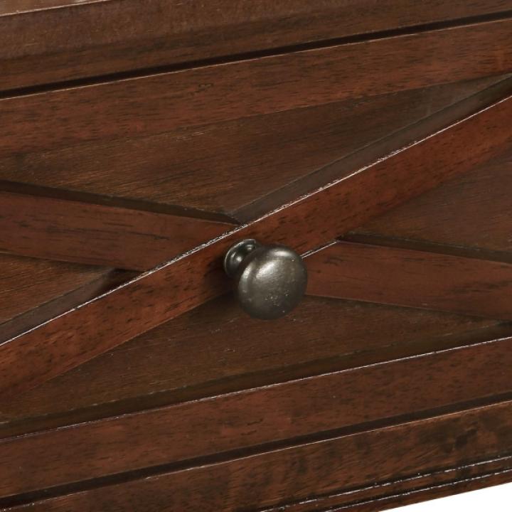 Brown Wood Traditional Console Table