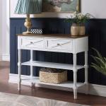 Wood & White Traditional Console Table