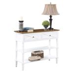 Wood & White Traditional Console Table