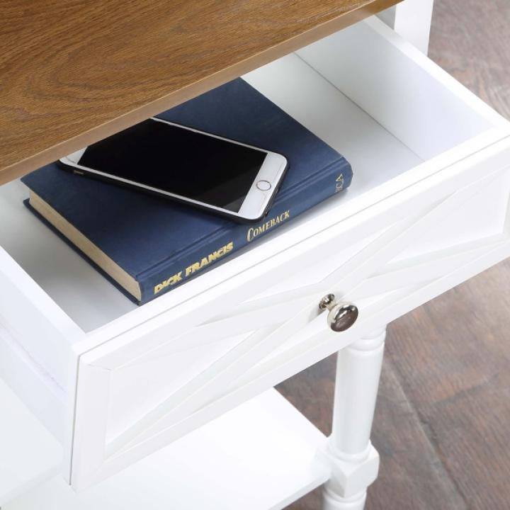Wood & White Traditional Console Table