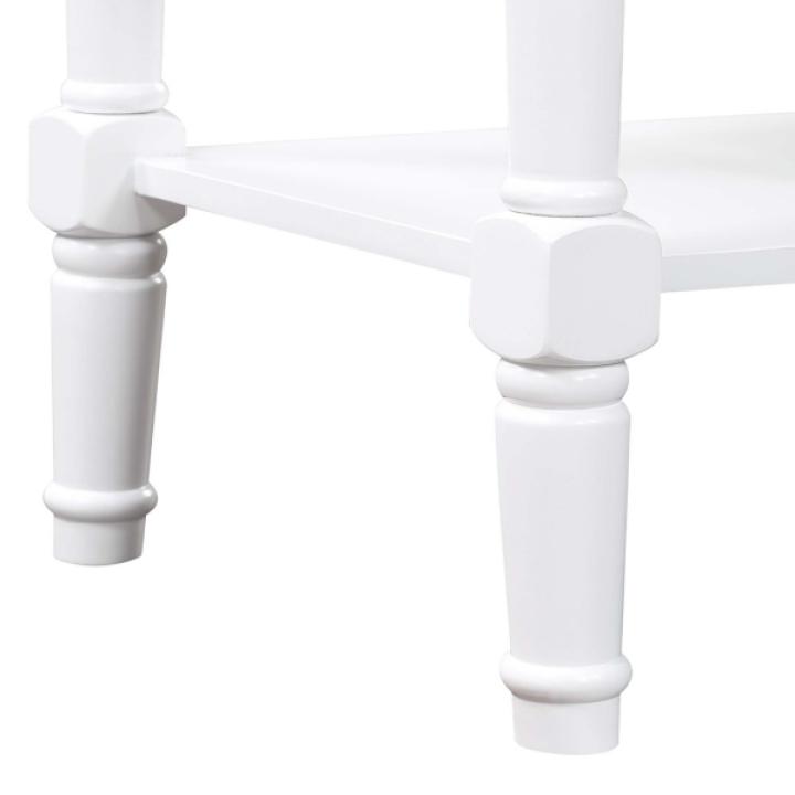 Wood & White Traditional Console Table