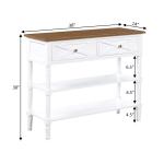 Wood & White Traditional Console Table