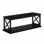 Black Wood Double X Sides Coffee Table