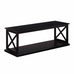 Black Wood Double X Sides Coffee Table