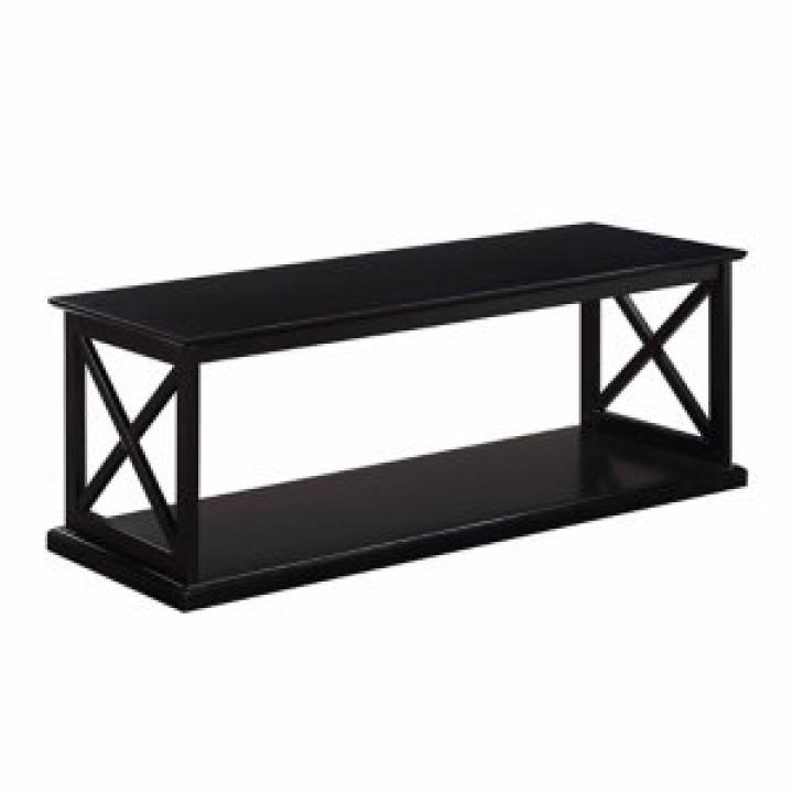 Black Wood Double X Sides Coffee Table