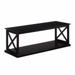 Black Wood Double X Sides Coffee Table