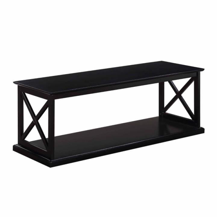 Black Wood Double X Sides Coffee Table