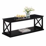 Black Wood Double X Sides Coffee Table