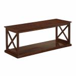 Brown Wood Double X Sides Coffee Table