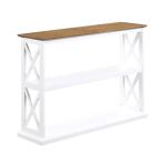 White Two-Tone Double X Sides Console Table