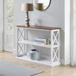 White Two-Tone Double X Sides Console Table