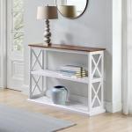 White Two-Tone Double X Sides Console Table