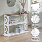 White Two-Tone Double X Sides Console Table