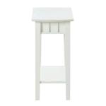 White Wood Slat Accent Table