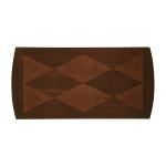 Brown Wood Slat Accent Table