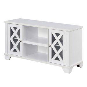 White Wood X Doors Media Cabinet
