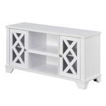 White Wood X Doors Media Cabinet