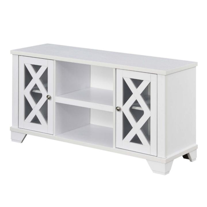 White Wood X Doors Media Cabinet