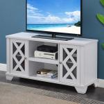 White Wood X Doors Media Cabinet