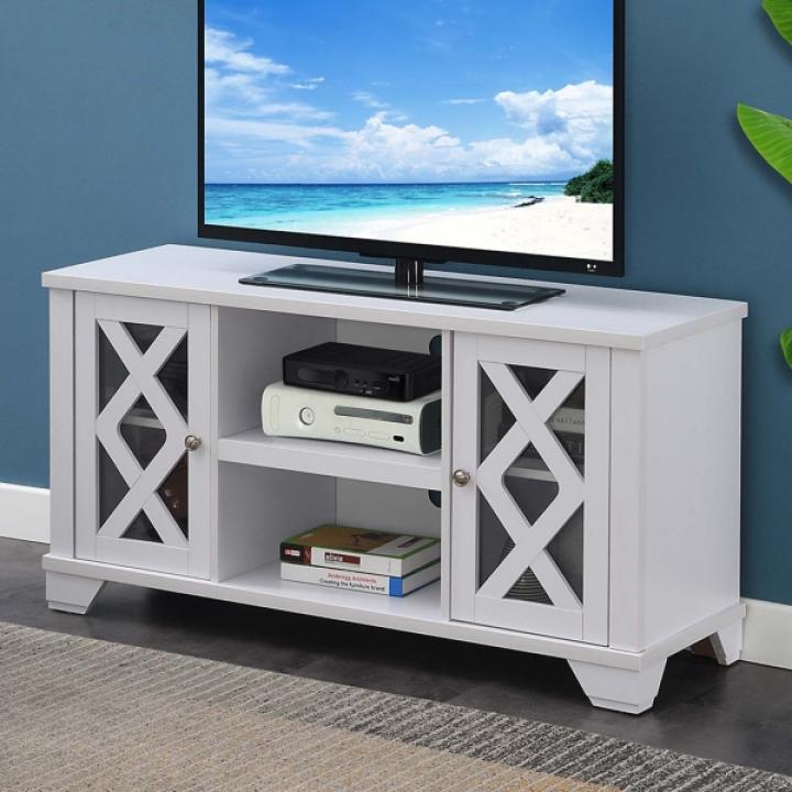 White Wood X Doors Media Cabinet