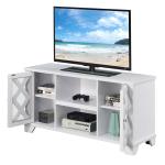White Wood X Doors Media Cabinet
