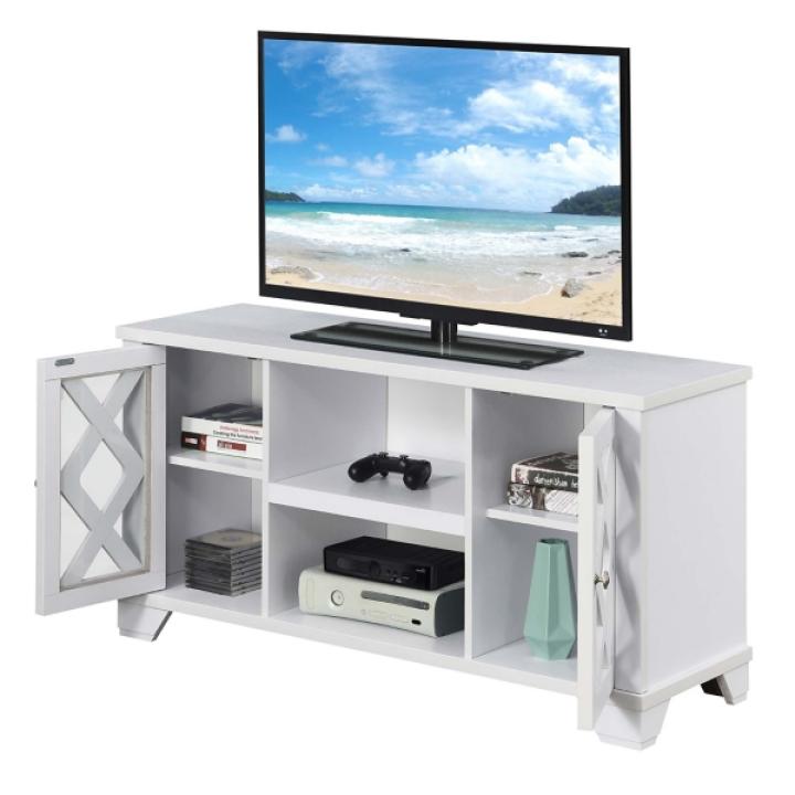 White Wood X Doors Media Cabinet